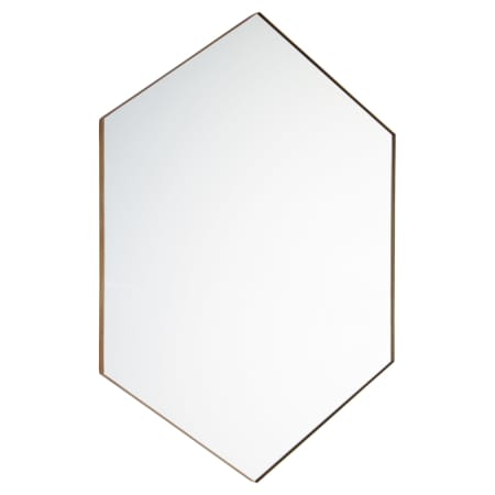 Quorum International Hexigon 28-1/4" W x 40" H Modern Geometric Metal Framed Bathroom Wall Mirror Gold