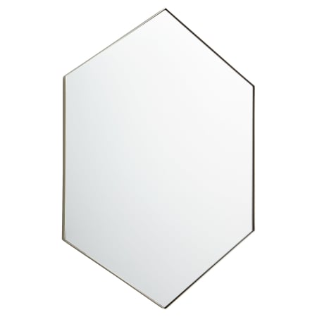Quorum International Hexigon 28-1/4" W x 40" H Modern Geometric Metal Framed Bathroom Wall Mirror Silver