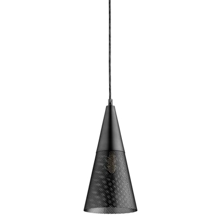 Quorum International Mesh Cone 6" Wide Mini Pendant Matte Black