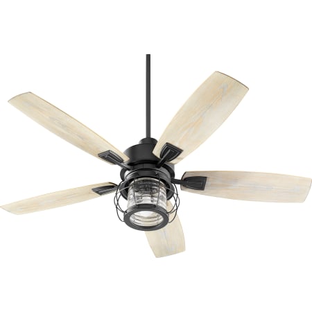 Quorum International Galveston 52" 5 Blade Indoor / Outdoor LED Ceiling Fan with Wall Control Noir