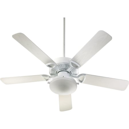 Quorum International Estate 5 Blade 52" Sweep Indoor / Outdoor Ceiling Fan with Light Kit White
