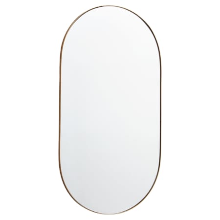 Quorum International Capsule 21" W x 40" H Modern Oval Metal Framed Bathroom Wall Mirror Gold