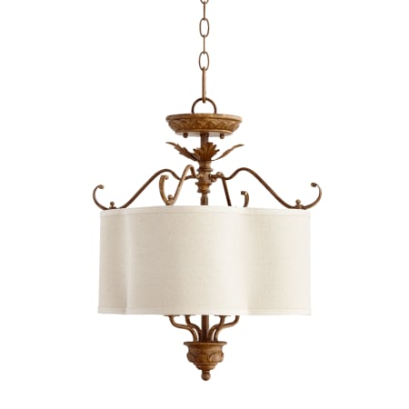 Quorum International Salento 18" Wide Convertible 4 Light Pendant / Semi-Flush Ceiling Fixture French Umber