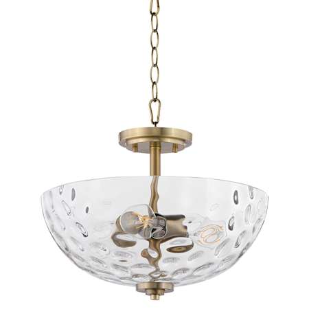 Quorum International Adams 3 Light 15" Wide Pendant Aged Brass