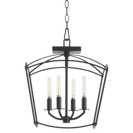 Quorum International Mantle 4 Light 15" Wide Pendant Matte Black