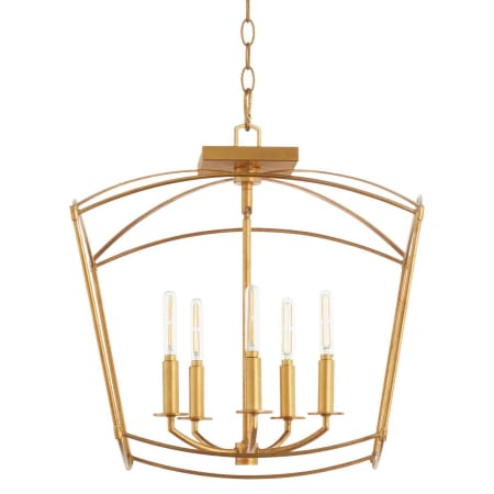 Quorum International Mantle 5 Light 19" Wide Pendant Gold Leaf