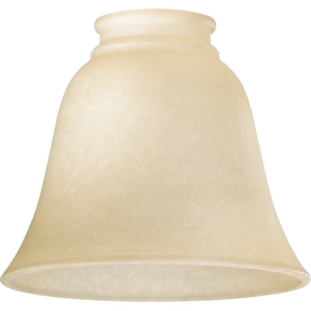 Quorum International 5-1/2" Wide Bell Shaped Glass Shade with 2-1/4" Adapter Amber Scavo