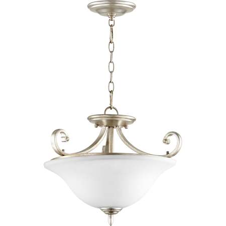 Quorum International Bryant 3 Light 17-1/2" Wide Pendant / Semi-Flush Ceiling Fixture Aged Silver Leaf