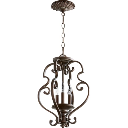 Quorum International San Miguel 3 Light 13-1/2" Wide Taper Candle Chandelier / Semi-Flush Ceiling Fixture Vintage Copper