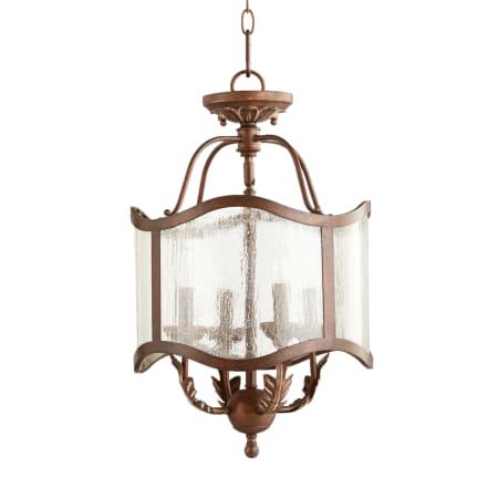 Quorum International Salento 13" Wide Convertible 4 Light Pendant / Semi-Flush Ceiling Fixture Vintage Copper