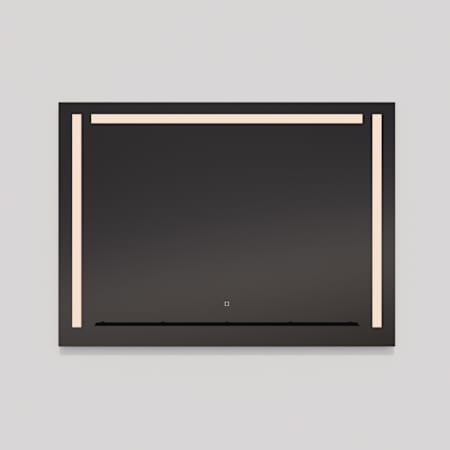 Quorum International Skylight 36" Rectangular Flat Frameless Wall Mounted Bathroom Mirror with LED Lighting Black