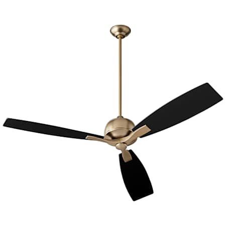 Quorum International Juno 60" 3 Blade Indoor Ceiling Fan Aged Brass