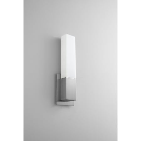 Quorum International Vega 16" Tall LED Bathroom Sconce Satin Nickel