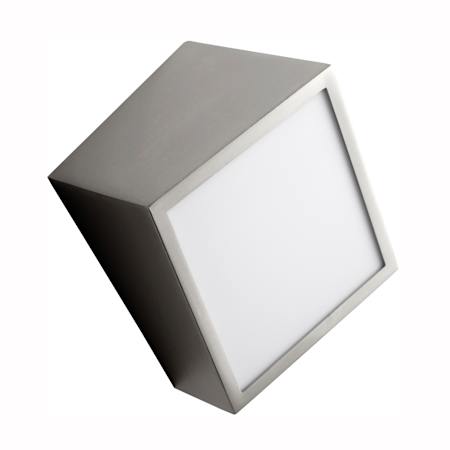 Quorum International Zeta 8" Tall LED Wall Sconce Converts to Flush Mount Satin Nickel
