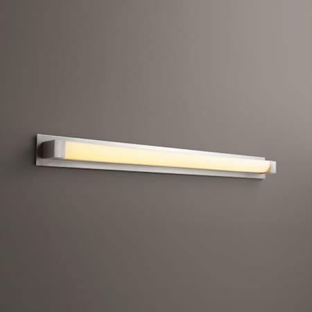 Quorum International Balance 2 Light 53" Wide LED Bath Bar Satin Nickel