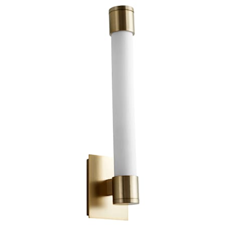 Quorum International Zenith 15" Tall LED Wall Sconce Aged Brass
