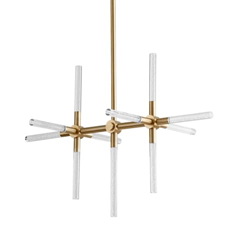 Quorum International Tali 33" Wide LED Abstract Chandelier Aged Brass