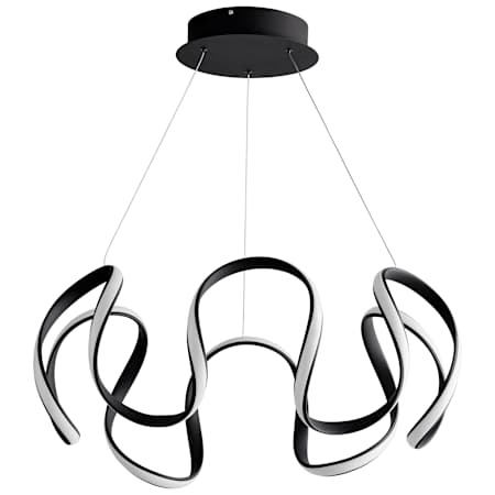 Quorum International Cirro 28" Wide LED Abstract Chandelier Black