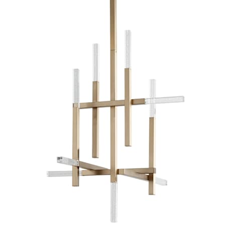 Quorum International Atlantis 27" Wide LED Abstract Chandelier Aged Brass