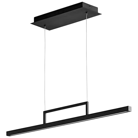 Quorum International Stylus 34" Wide LED Linear Chandelier Black