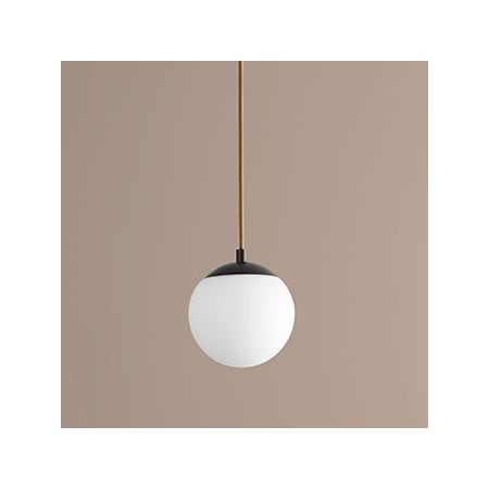 Quorum International Luna 6" Wide LED Mini Pendant with Frosted Glass Shade Oiled Bronze