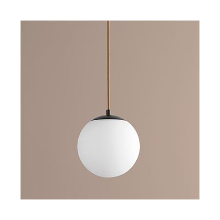 Quorum International Luna 8" Wide LED Mini Pendant with Frosted Glass Shade Oiled Bronze
