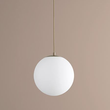 Quorum International Luna 12" Wide LED Pendant with Frosted Glass Shade Aged Brass