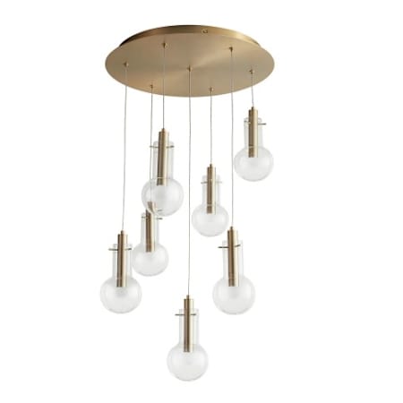 Quorum International Primo 18" Wide LED Multi Light Pendant Aged Brass