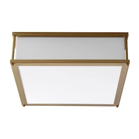 Quorum International Modulo 2 Light 16" Wide LED Flush Mount Square Ceiling Fixture Aged Brass