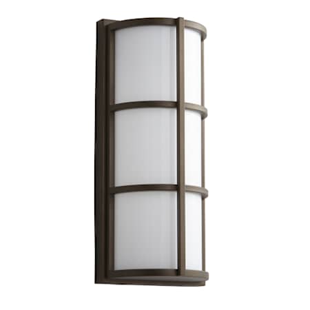 Quorum International Leda 17" Tall LED Outdoor Wall Sconce Oiled Bronze / White