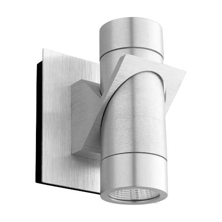 Quorum International Razzo 6" Tall LED Outdoor Wall Sconce Brushed Aluminum