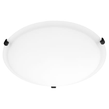 Quorum International Satin 3 Light 16" Wide Flush Mount Bowl Ceiling Fixture Matte Black