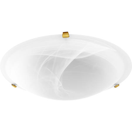 Quorum International 4 Light 20" Wide Semi-Flush Bowl Ceiling Fixture with Faux Alabaster Shade Aged Brass / Faux Alabaster