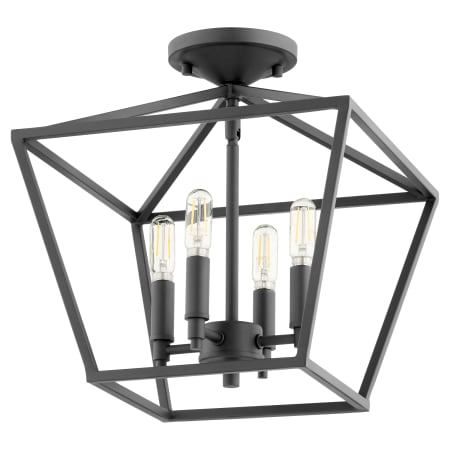 Quorum International Gabriel 4 Light 13" Wide Semi-Flush Ceiling Fixture Noir