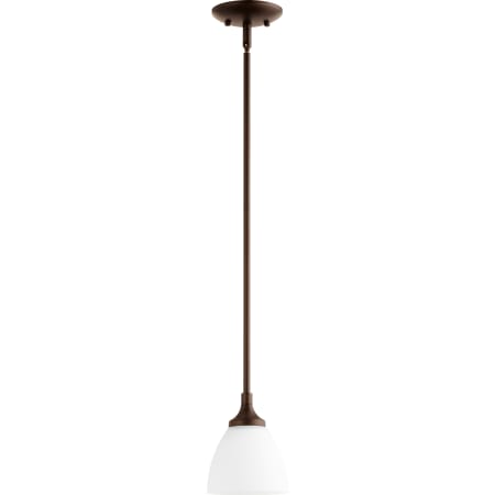 Quorum International Enclave Single Light 5-1/2" Wide Mini Pendant Oiled Bronze