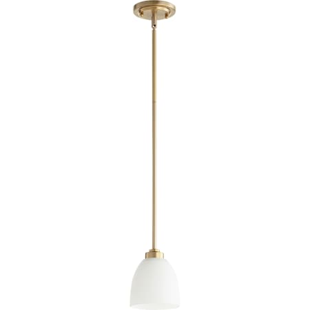 Quorum International Reyes 6" Wide Mini Pendant Aged Brass