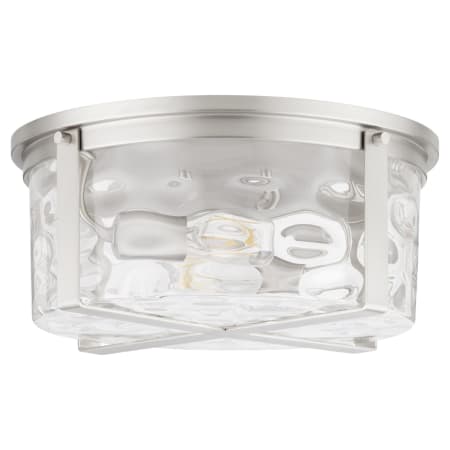 Quorum International Steinway 2 Light 14" Wide Flush Mount Drum Ceiling Fixture Satin Nickel