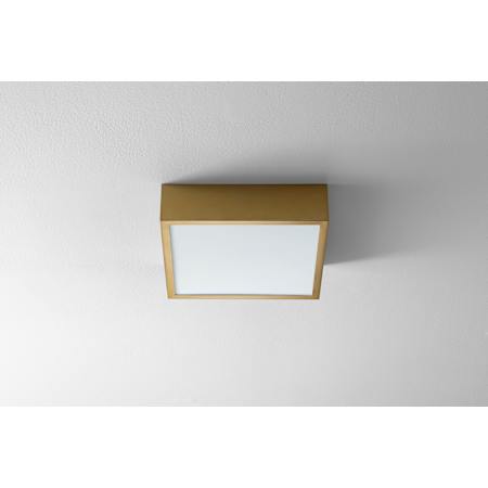 Quorum International Pyxis 10" Wide LED Flush Mount Square Ceiling Fixture Aged Brass