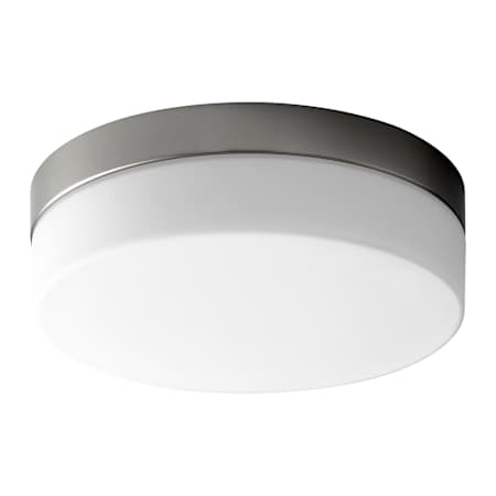 Quorum International Zuri 11" Wide LED Flush Mount Drum Ceiling Fixture Satin Nickel