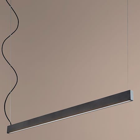 Quorum International Zepp 2 Light 1" Wide LED Linear Chandelier Black