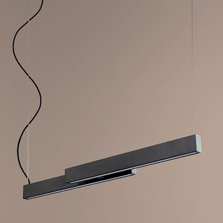 Quorum International Klone 2 Light 40" Wide LED Linear Chandelier Black