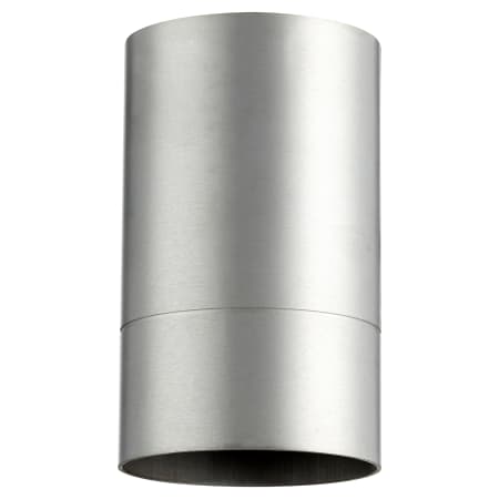Quorum International Cylinder 4" Wide Outdoor Flush Mount Ceiling Fixture Brushed Aluminum