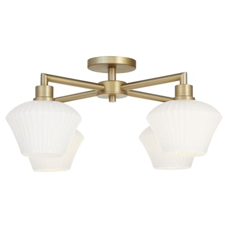 Quorum International Wallinger 4 Light 26" Wide Flush Mount Ceiling Fixture Aged Brass