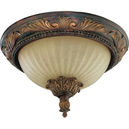 Quorum International Madeleine 2 Light Flushmount Ceiling Fixture Corsican Gold