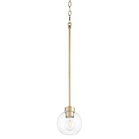 Quorum International Volan 6" Wide Mini Pendant Aged Brass