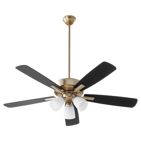 Quorum International Ovation 52" 5 Blade Indoor Ceiling Fan Aged Brass