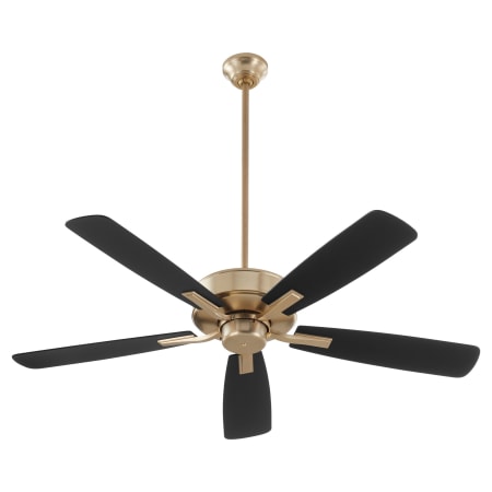 Quorum International Ovation 52" 5 Blade Indoor Ceiling Fan Aged Brass