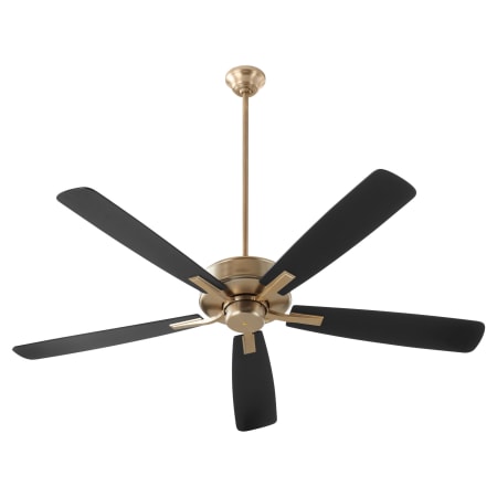 Quorum International Ovation 60" 5 Blade Indoor Ceiling Fan Aged Brass