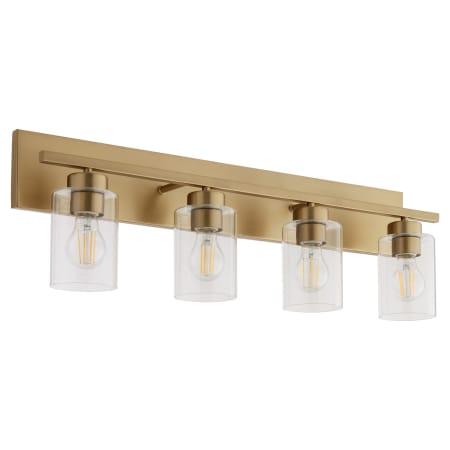 Quorum International Carter 4 Light 30" Wide Vanity Light Aged Brass