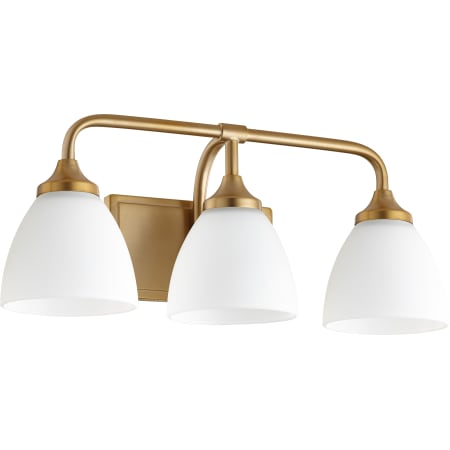 Quorum International Enclave 3 Light 19-1/4" Wide Bathroom Vanity Light Aged Brass